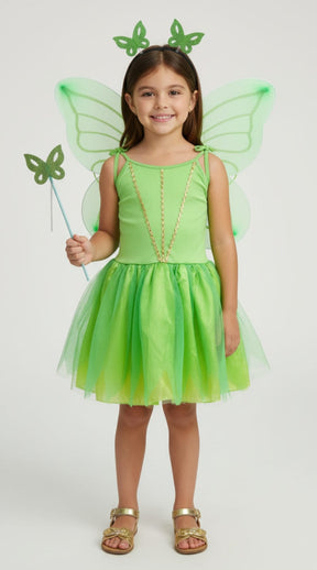 Fantasia infantil sininho com acessórios