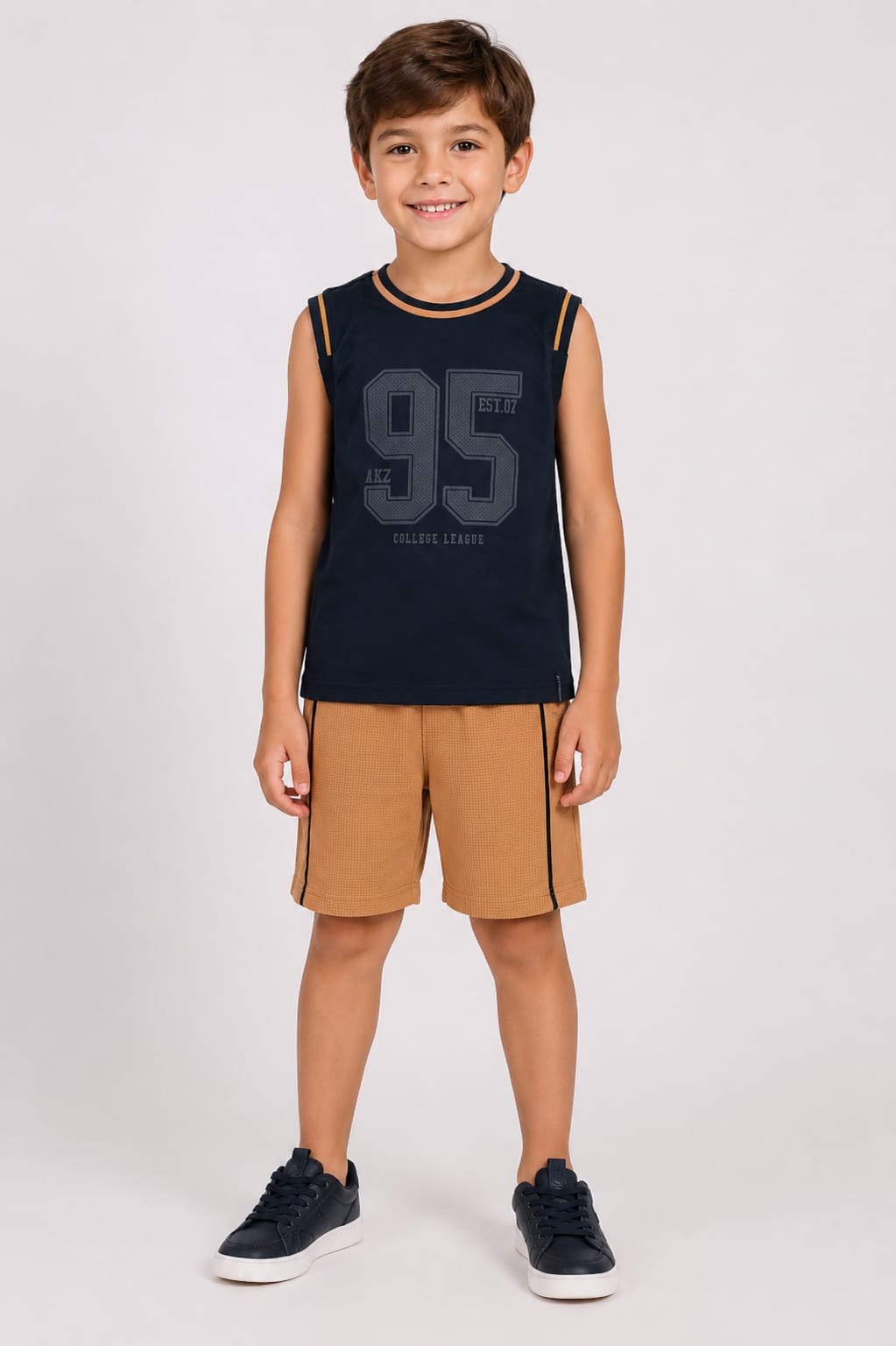 Conjunto Infantil Regata com Short Estampado 95