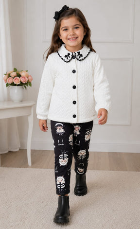 Conjunto Infantil Matelassê com Legging Soft Estampada