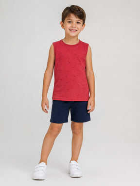 Conjunto Infantil Menino Regata e Short Marinho