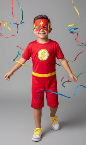 Fantasia Flash com Máscara Infantil