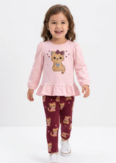 Conjunto Infantil Gatinha Love – 100% Algodão