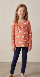 Conjunto Meia Estação Raposinha Blusa e Leggin em Algodão