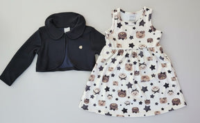 Vestido Infantil Peluciado com Bolero Soft Tech