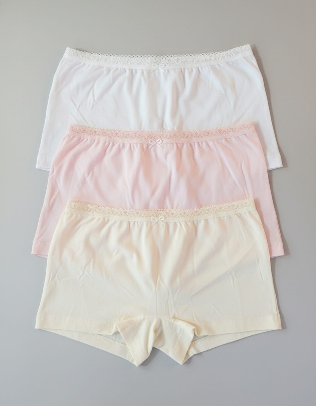 Calcinha Infantil Boxer 100% Algodão – Kit com 3 Peças Confortáveis e Respiráveis