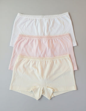 Calcinha Infantil Boxer 100% Algodão – Kit com 3 Peças Confortáveis e Respiráveis