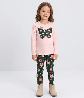Conjunto Meia Estação Borboleta Infantil Menina – Conforto em Algodão e Estampa Encantadora