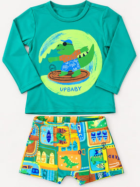 CONJUNTO INFANTIL MENINO UP BABY CAMISETA UV 50+ E SUNGA