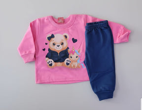 Conjunto Blusa e Calça de Moletom Ursinho Infantil – Conforto, Estilo e Carinho para os Pequenos