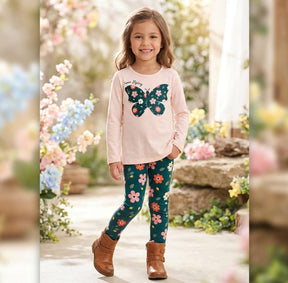 Conjunto Meia Estação Borboleta Infantil Menina – Conforto em Algodão e Estampa Encantadora