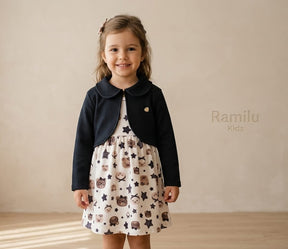 Vestido Infantil Peluciado com Bolero Soft Tech