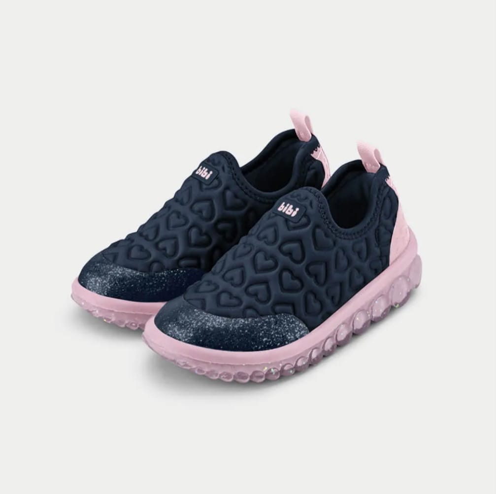 Tênis Infantil Bibi Roller 2.0 Azul e Rosa de Coração - Azul