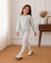 Conjunto Infantil Feminino Moletom Peluciado com Legging Soft