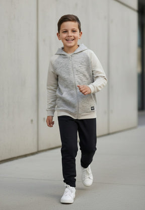 Conjunto Infantil Casual com Jaqueta com Capuz e Calça