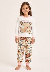 Pijama Infantil Meia Estação – Capivara | 100% Algodão | Brilha no Escuro