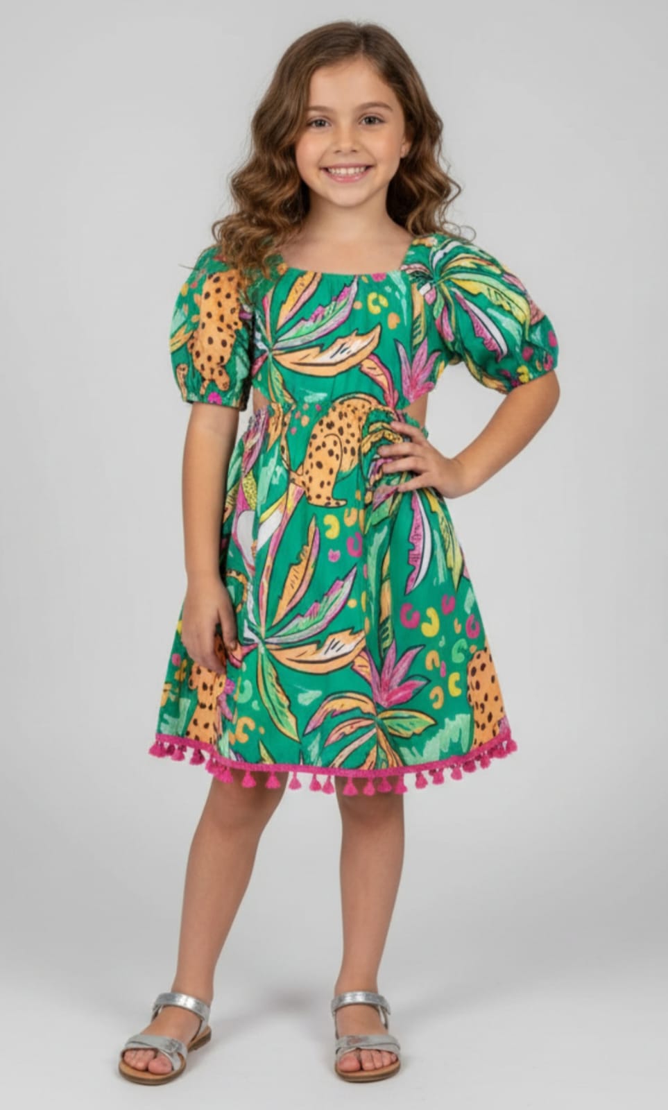 Vestido Étnico Infantil com Estampa Encantadora e Manga Fofa – Conforto, Estilo e Liberdade para Brincar