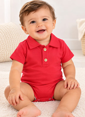 BODY POLO BEBÊ 100% ALGODÃO MALHA PREMIUM