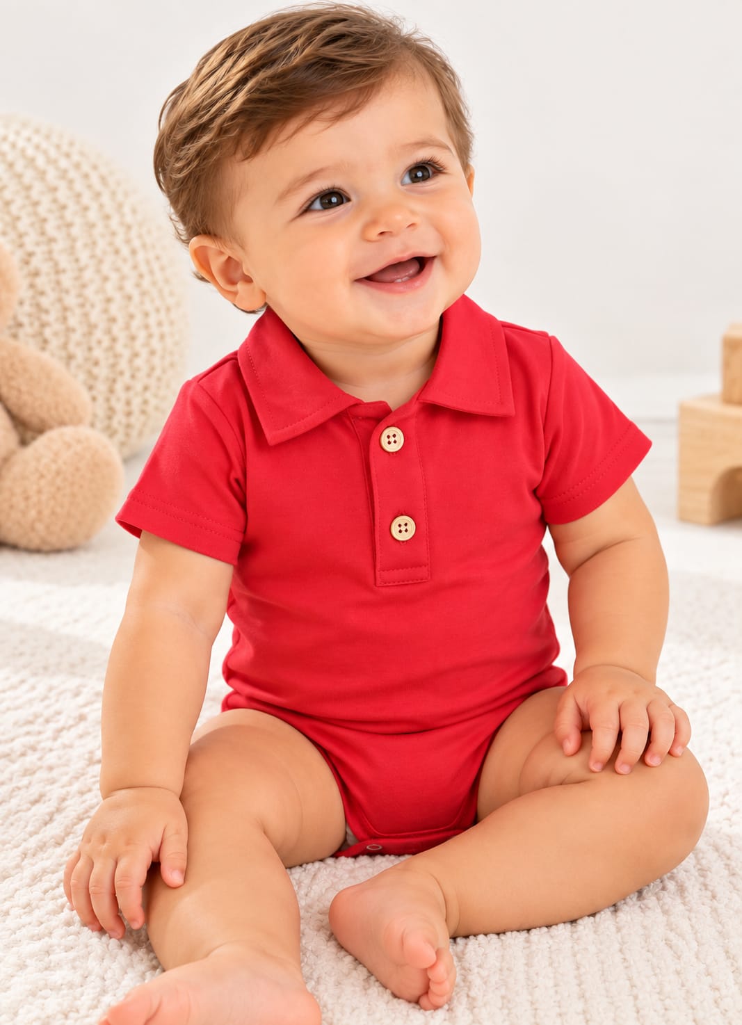 BODY POLO BEBÊ 100% ALGODÃO MALHA PREMIUM