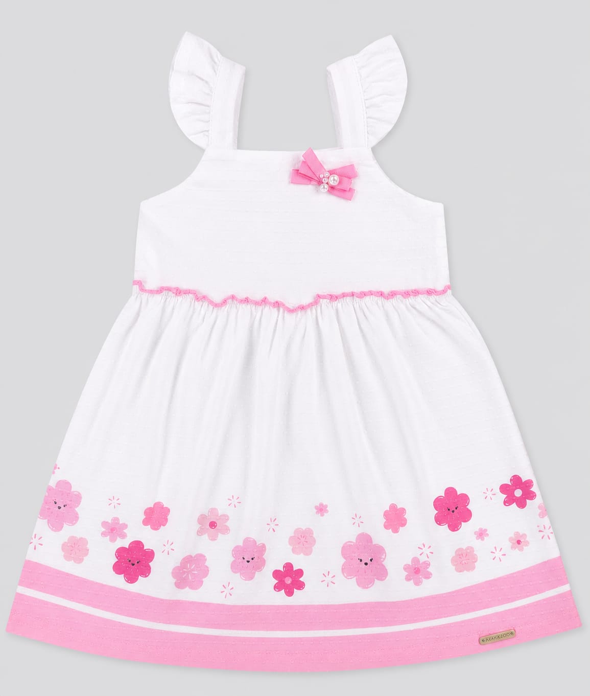 Vestido Infantil em Malha Nikko com Estampa Floral