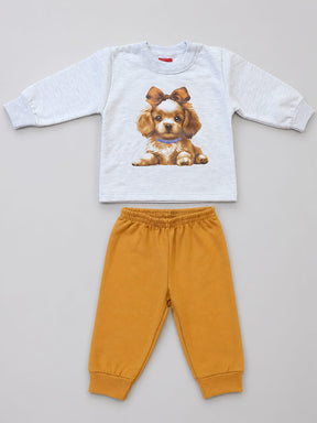 Conjunto Moletom Infantil Peluciado Cachorrinho