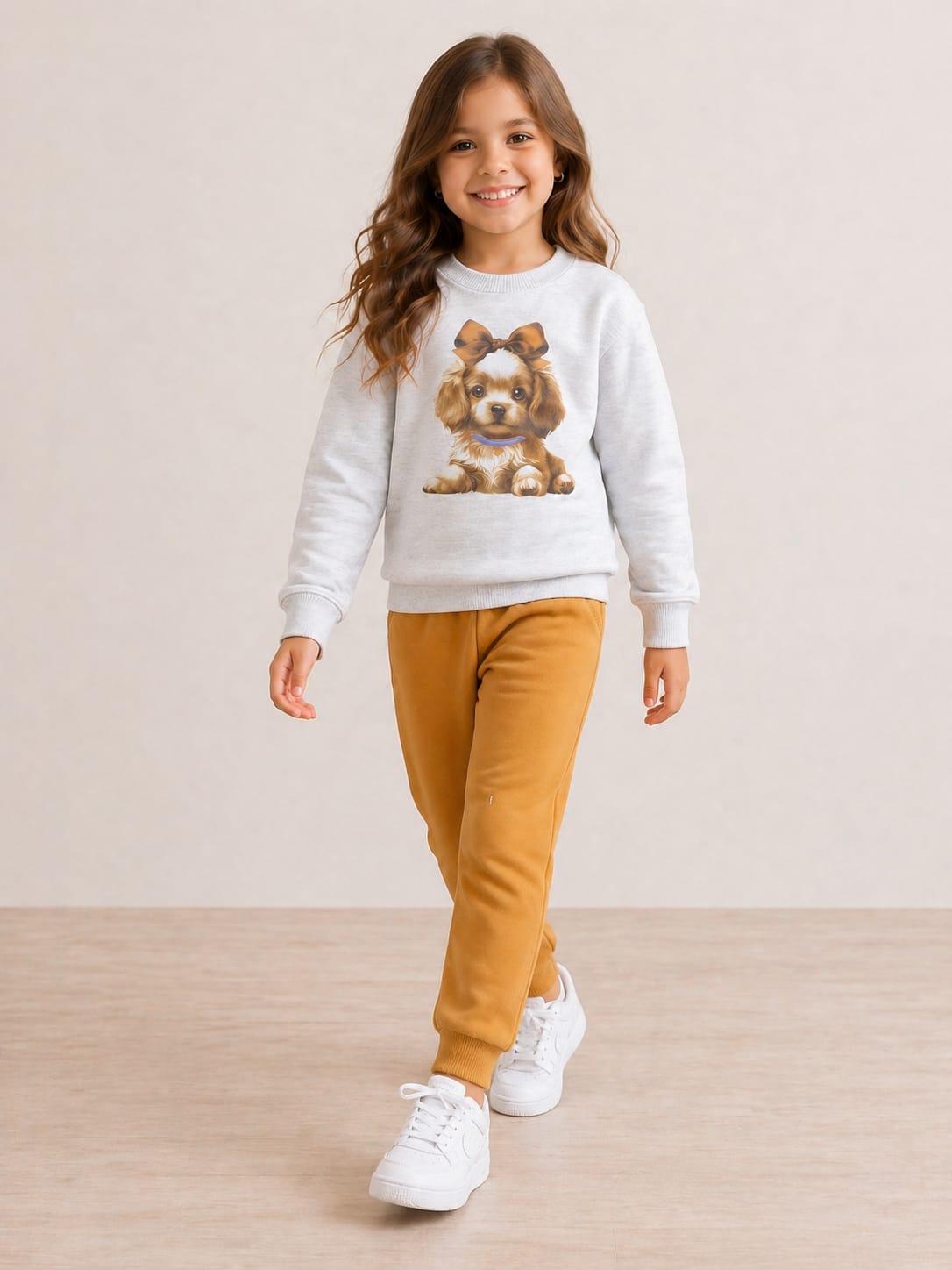 Conjunto Moletom Infantil Peluciado Cachorrinho