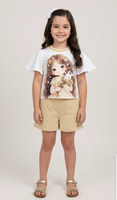 Conjunto Menininha com Pontos de Luz e Estampa Delicada – Conforto e Charme para o Dia a Dia