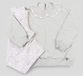 Conjunto Infantil Feminino Moletom Peluciado com Legging Soft