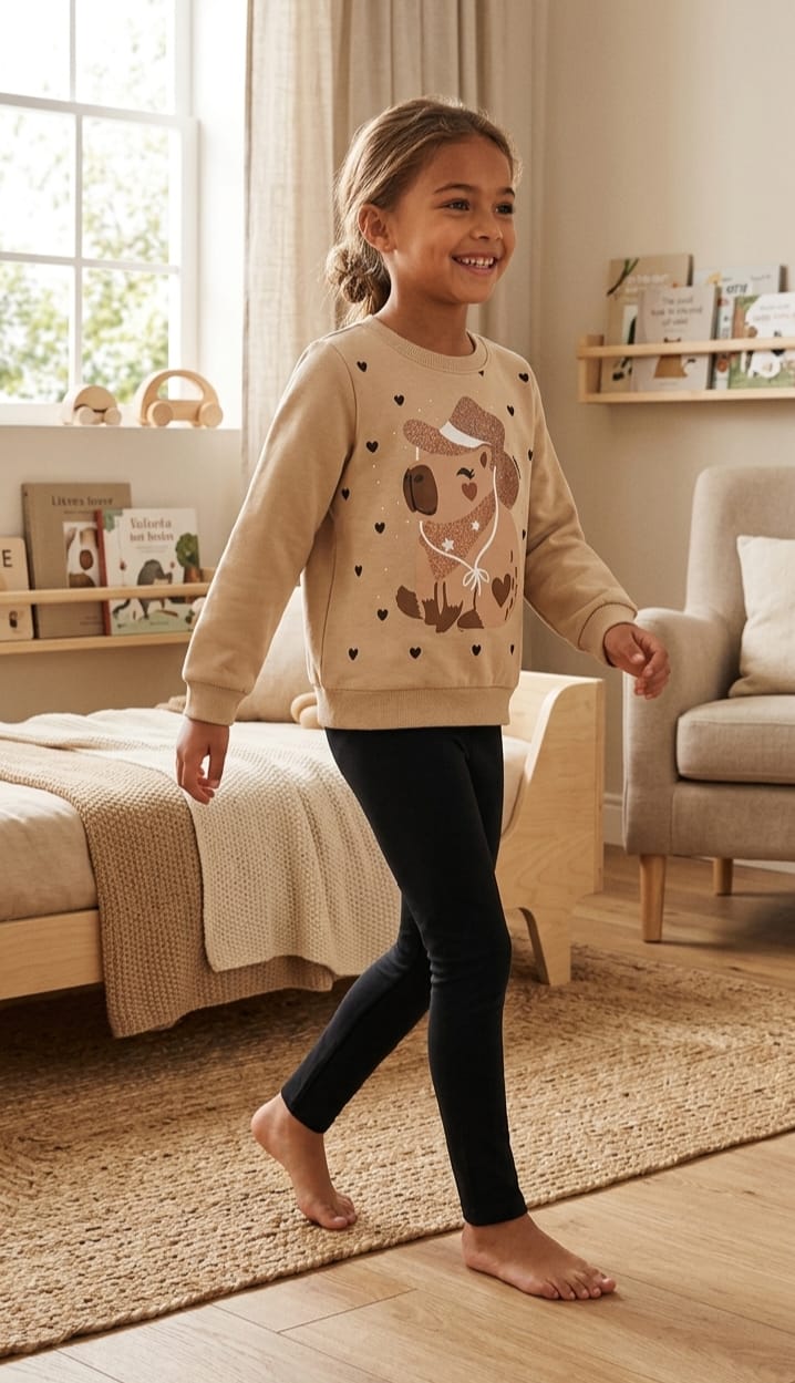 Conjunto Moletom e Leggin Capivara Infantil