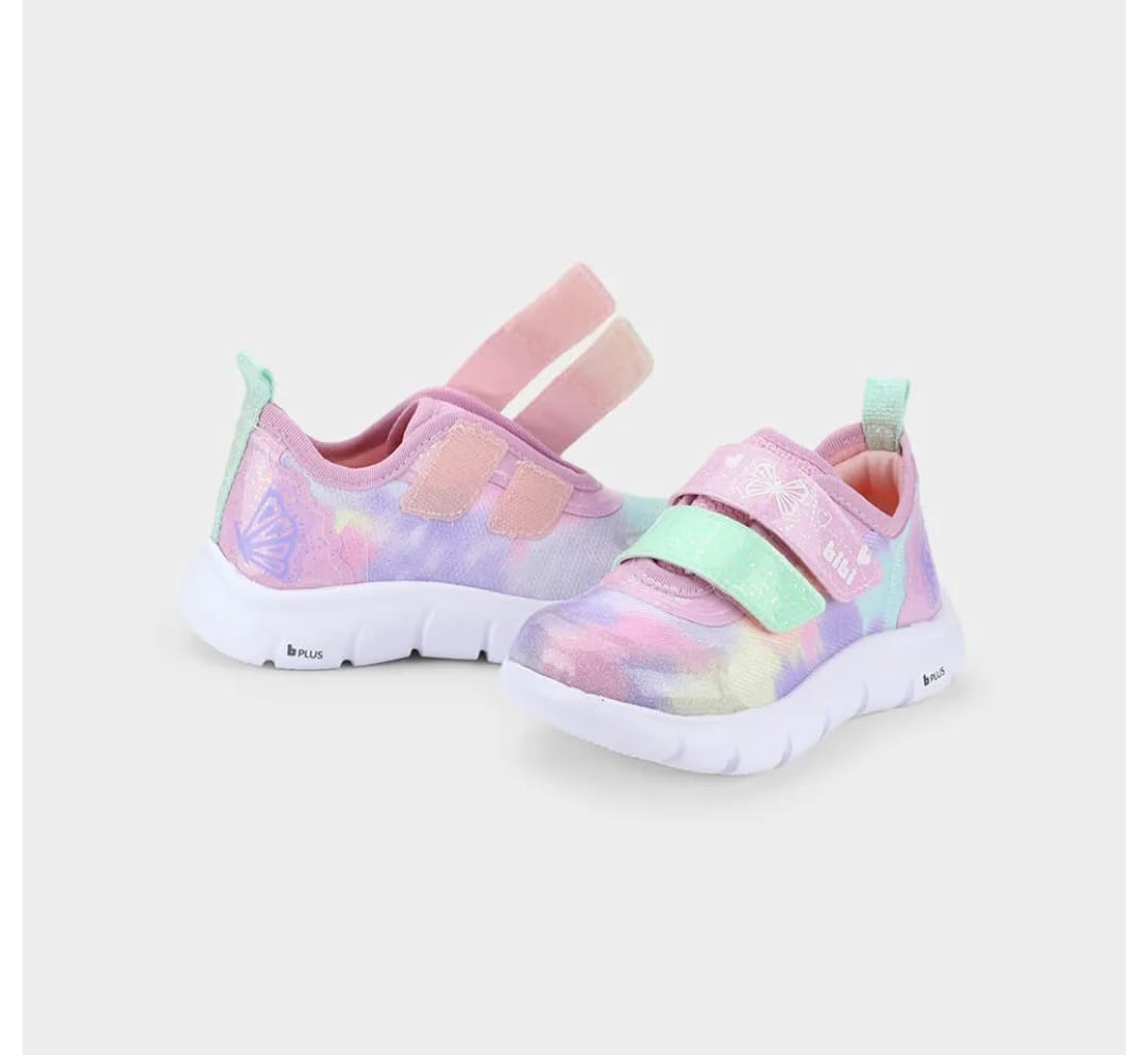 Tênis Infantil Bibi Energy Baby 2.0 Rosa com Verde