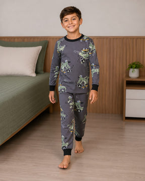 Pijama Infantil Masculino Dinossauro Radical Glow 100% Algodão