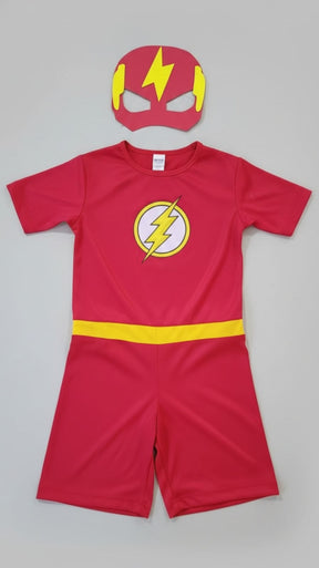 Fantasia Flash com Máscara Infantil