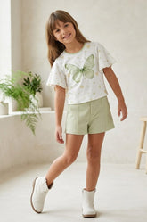 Conjunto Short e Blusa Borboleta Infantil