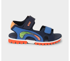 Sandália Infantil Bibi Summer Roller Sport 2.0 Azul com Laranja