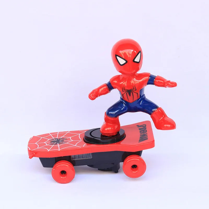 Boneco Eletrônico Homem-Aranha 21cm – Figura Marvel com Scooter e Luzes LED, Brinquedo Infantil para Meninos e Meninas