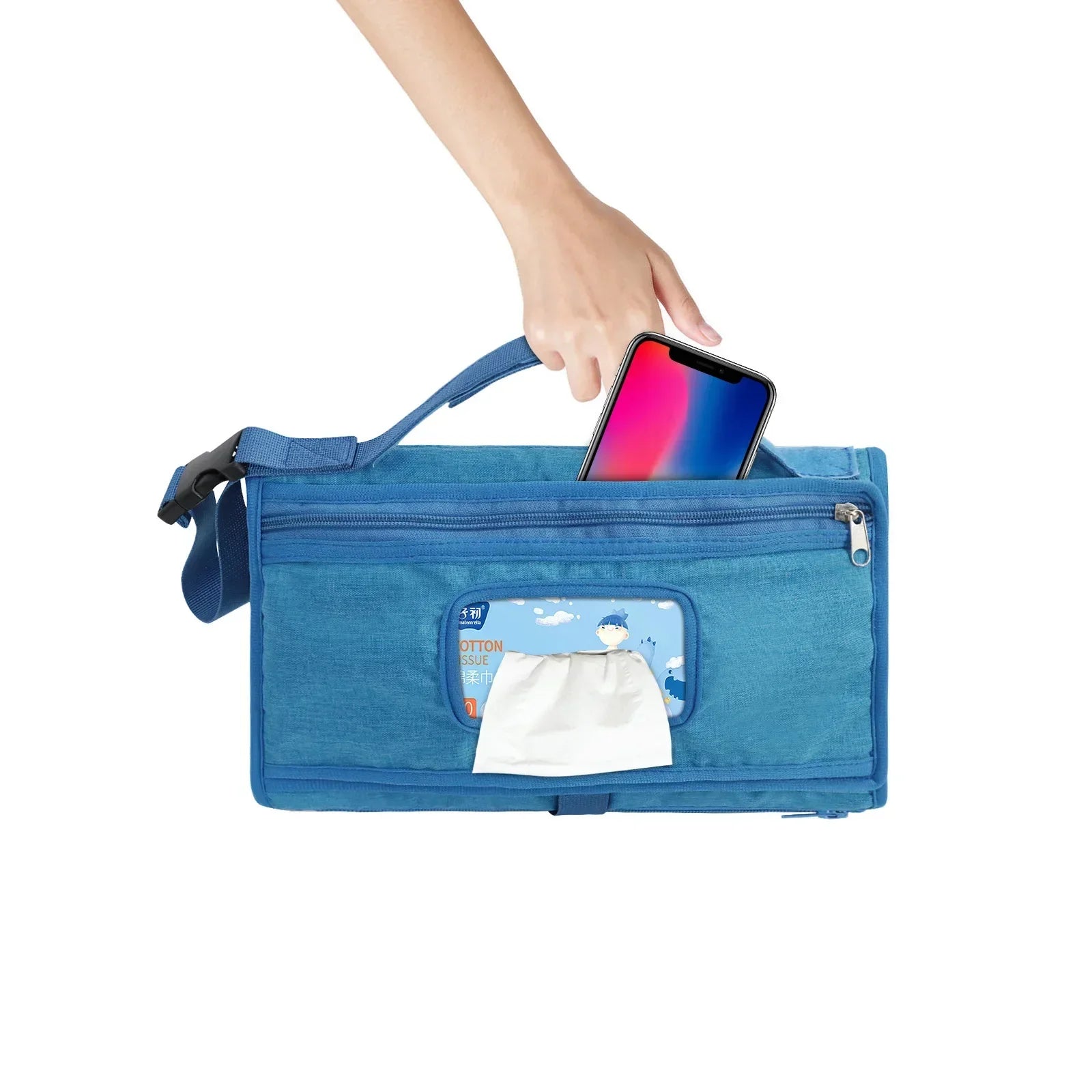 Trocador Portátil Impermeável para Bebê – Mudador de Fraldas com Bolsos, Dobrável para Viagem e Passeios