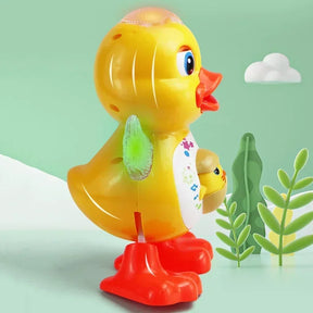 Pato Dançante Elétrico Infantil – Brinquedo Musical com Luzes, Olhos Piscando e Movimento Divertido