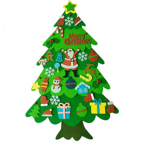 Árvore de Natal em Feltro Infantil DIY com Enfeites – Decoração Natalina 2025, Brinquedo Educativo e Presente Criativo