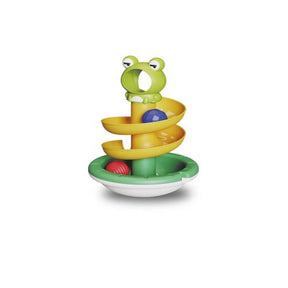 Brinquedo Montessori Torre Arco-Íris Rotativa – Empilhar e Encaixar, Jogo Educativo para Bebês e Crianças, Desenvolvimento Motor e Sensorial