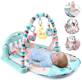 Tapete Ginásio Musical para Bebê – Baby Fitness Play Gym com Piano, Arco de Brinquedos e Atividades Educativas 0–36 Meses