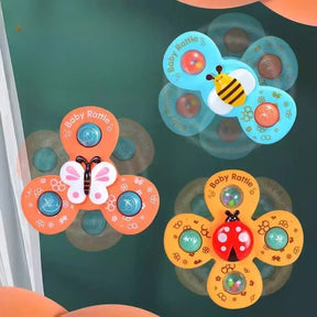 Brinquedo de Moinho com Ventosa – Conjunto 3 Peças, Animais de Cartum para Crianças