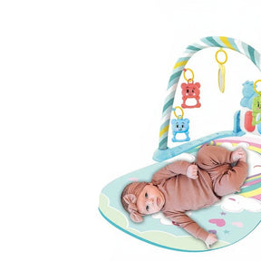 Tapete Ginásio Musical para Bebê – Baby Fitness Play Gym com Piano, Arco de Brinquedos e Atividades Educativas 0–36 Meses