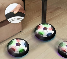 Bola de Futebol Flutuante Elétrica com LED e Música, Brinquedo Esportivo para Crianças