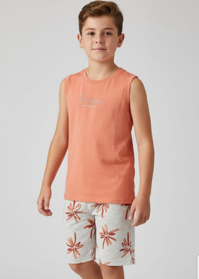 Conjunto Infantil Alakazoo Tropical – Regata e Bermuda Masculina Leve, Confortável e Estilosa