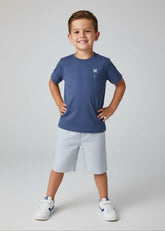 Conjunto Infantil Alakazoo Linho – Blusa e Bermuda Masculina Elegante, Leve e Confortável