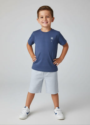 Conjunto Infantil Alakazoo Linho – Blusa e Bermuda Masculina Elegante, Leve e Confortável
