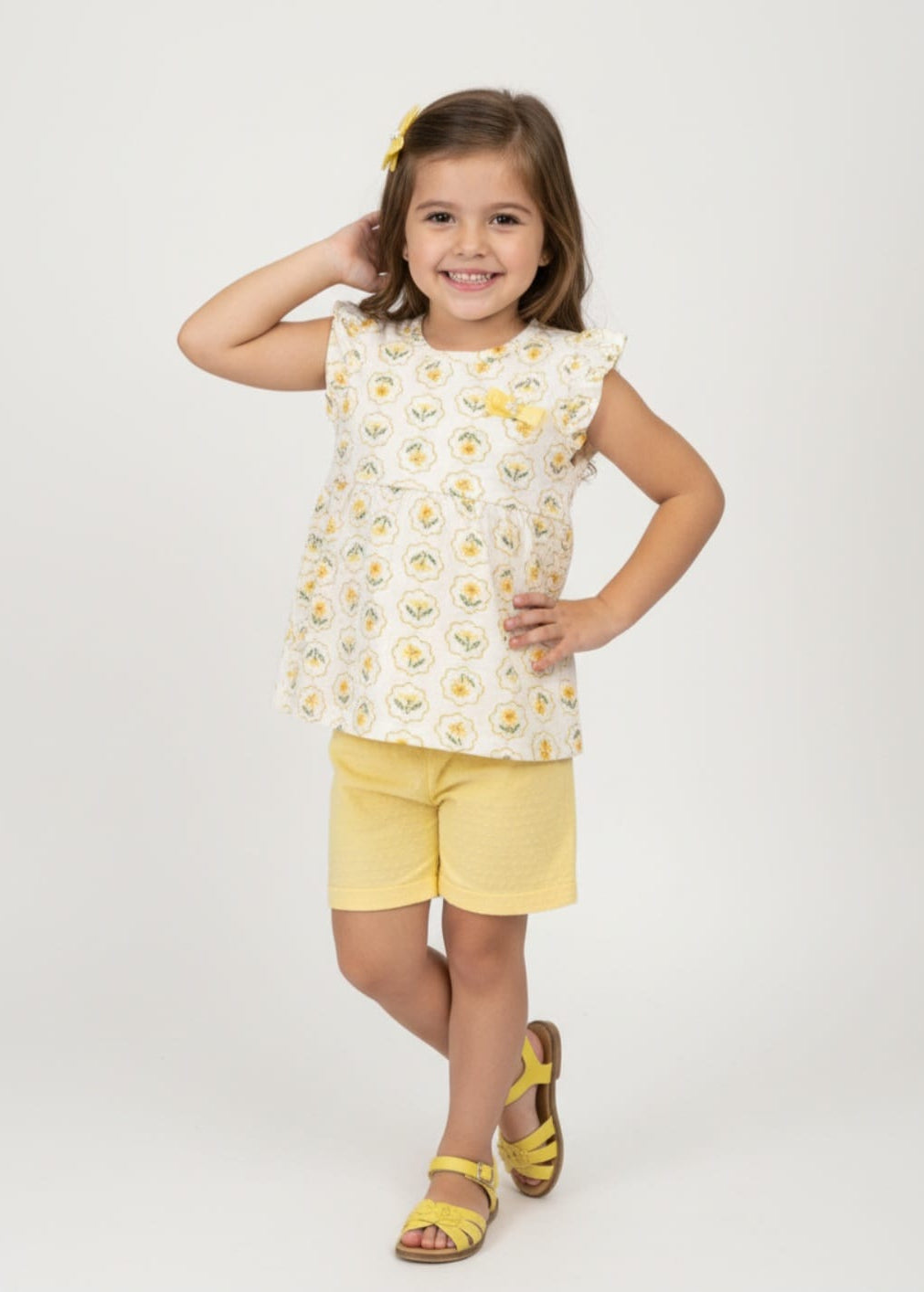 Conjunto Infantil Alakazoo Flores – Blusa e Short Feminino Delicado, Confortável e Estiloso