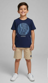 Conjunto Infantil Alakazoo Skate – Blusa e Bermuda Masculina Confortável e Estilosa