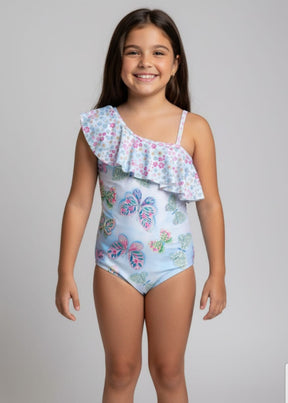 Maiô Alça de Babado Borboleta