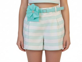 Conjunto Infantil Gabriela Aquarela – Blusa e Short Feminino com Estampa Aquarelada