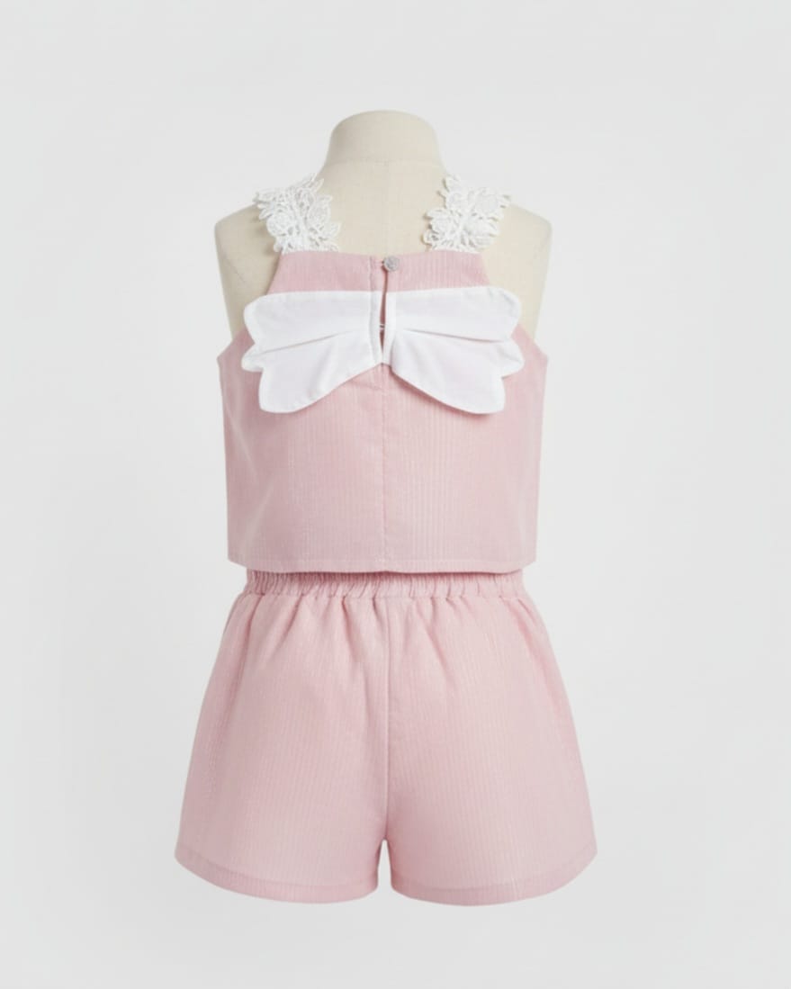 Conjunto Infantil Gabriela Aquarela – Blusa e Short Feminino Delicado, Confortável e Estiloso